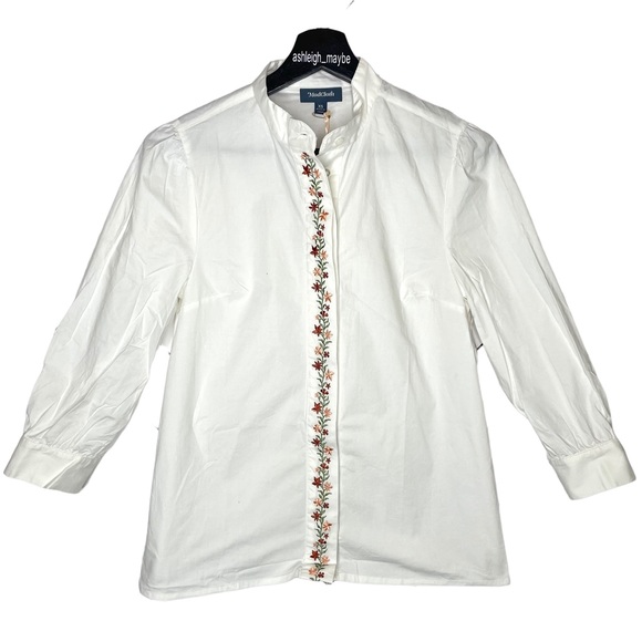 ModCloth | Thriving Trellis Embroidered Button Down Shirt Size XS NWT - Picture 2 of 11